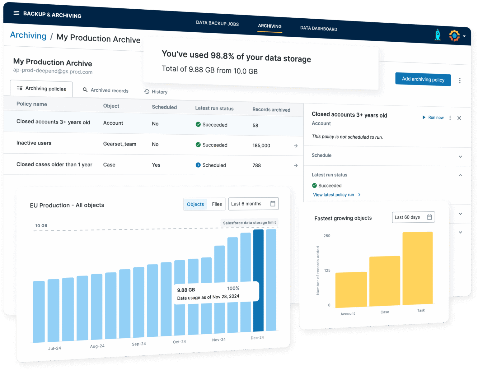 Salesforce data archiving solution | Gearset