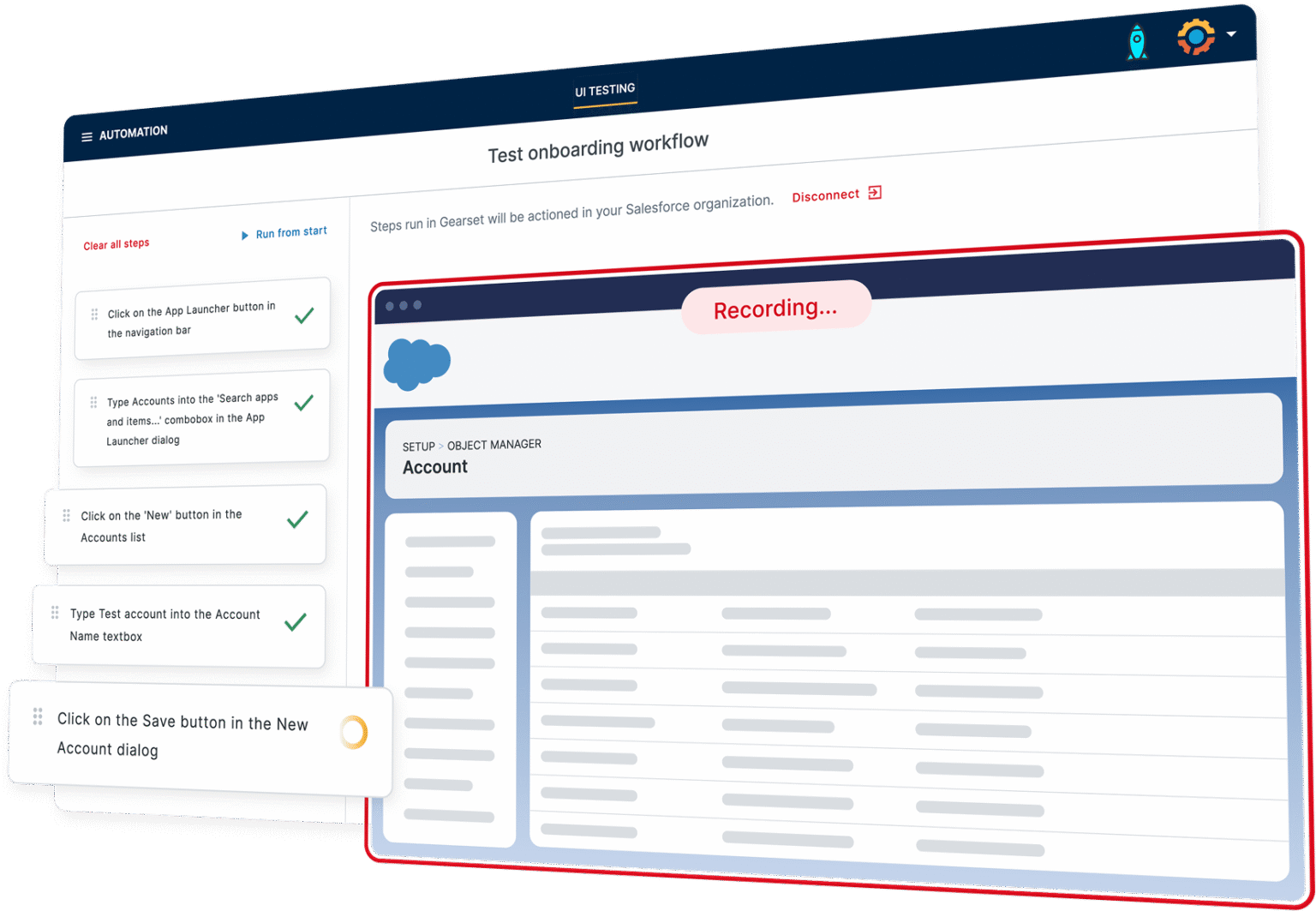 Salesforce automated testing solution | Gearset
